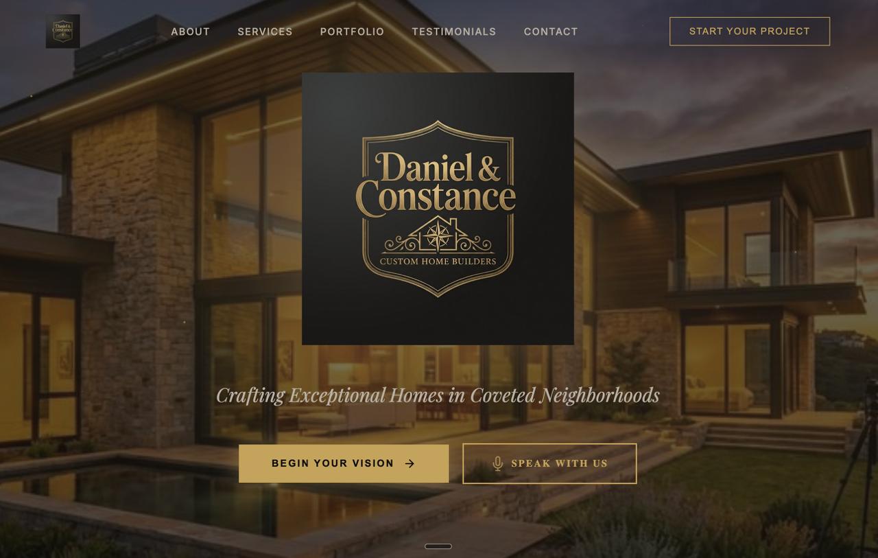 Daniel & Constance website screenshot